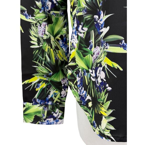 Vtg Y2K Wielisa 100% Silk Floral Button Down L/S Blouse | Quiet Luxury Resort XS - Picture 4 of 16